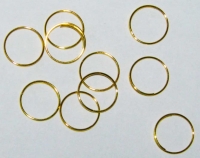 50 x Gold Plated Ring 10 mm